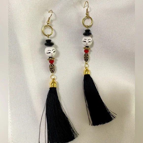 Colorful Tassel Girl Earrings - Picture 4 of 4